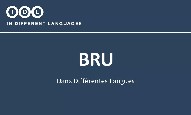 Bru dans différentes langues - Image