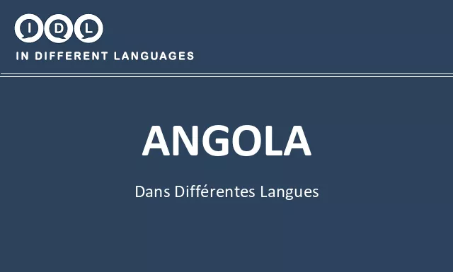 Angola dans différentes langues - Image
