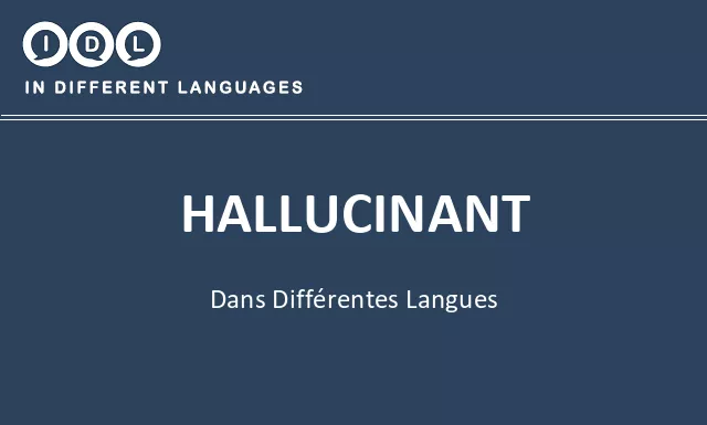 Hallucinant dans différentes langues - Image