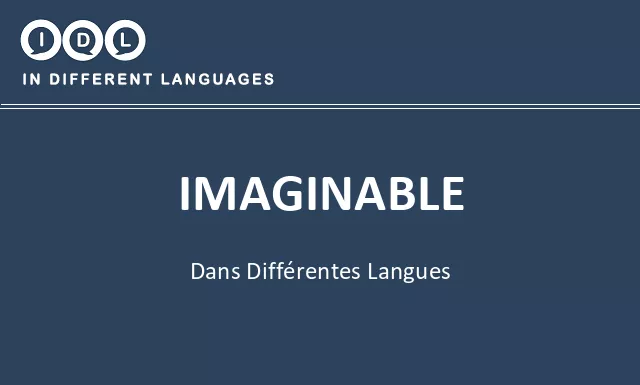 Imaginable dans différentes langues - Image