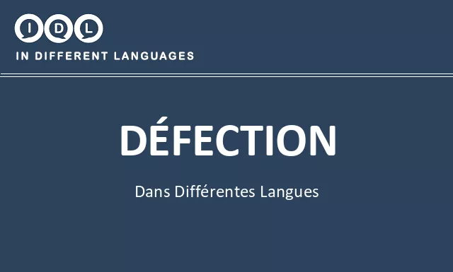 Défection dans différentes langues - Image