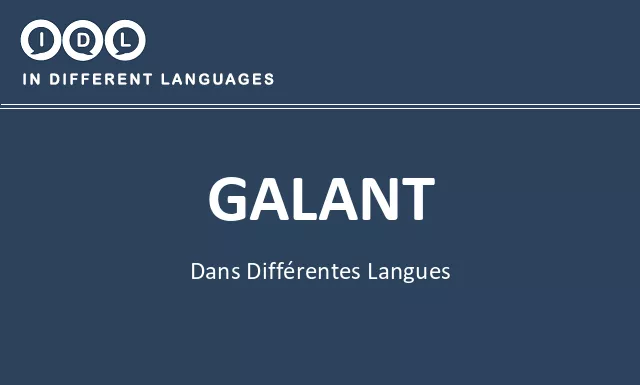 Galant dans différentes langues - Image