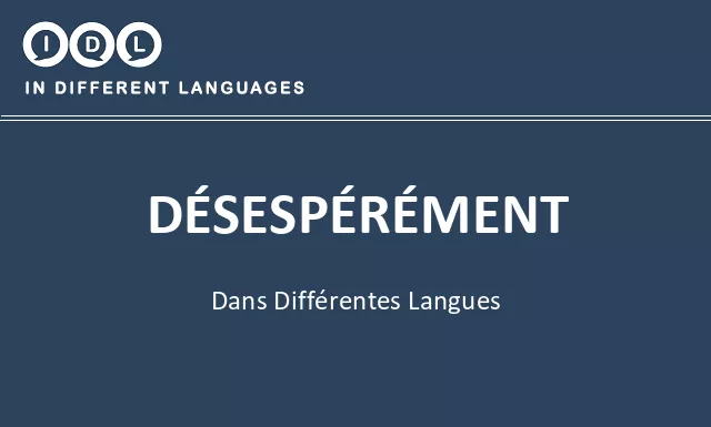 Désespérément dans différentes langues - Image