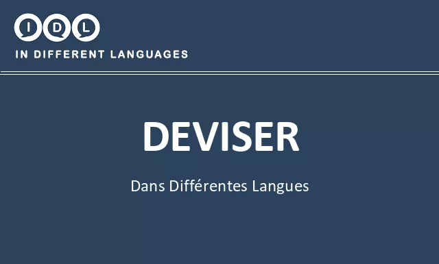 Deviser dans différentes langues - Image