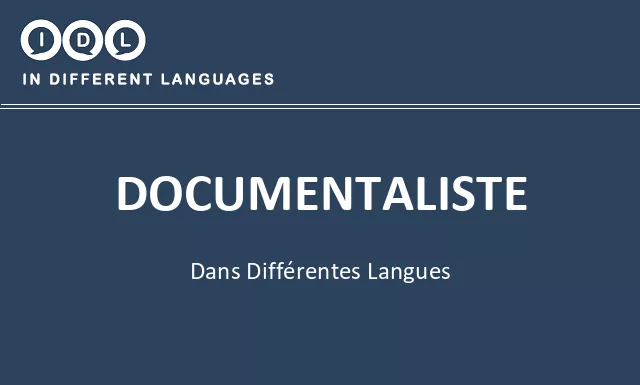 Documentaliste dans différentes langues - Image