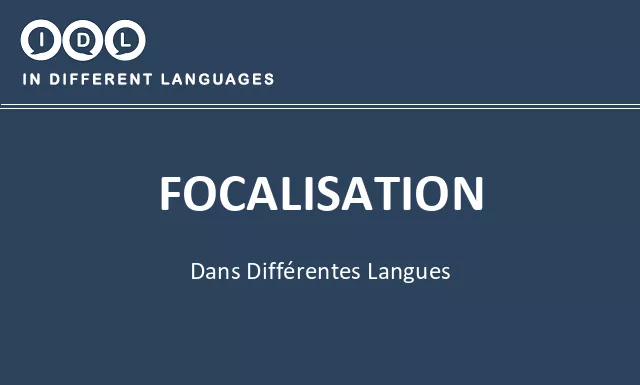 Focalisation dans différentes langues - Image