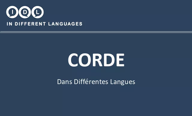 Corde dans différentes langues - Image