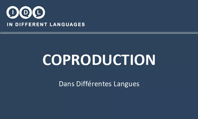 Coproduction dans différentes langues - Image