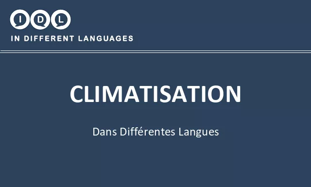 Climatisation dans différentes langues - Image