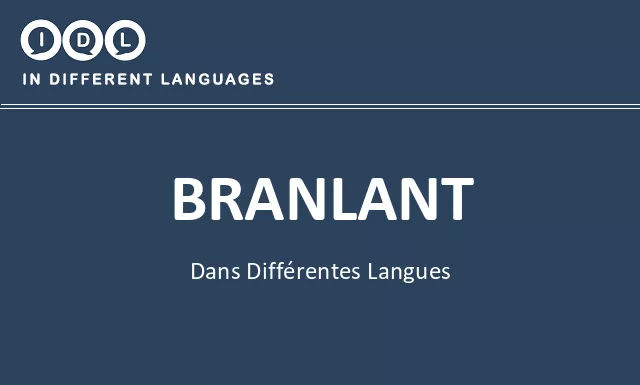 Branlant dans différentes langues - Image