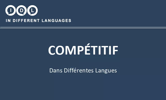 Compétitif dans différentes langues - Image