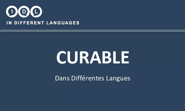 Curable dans différentes langues - Image