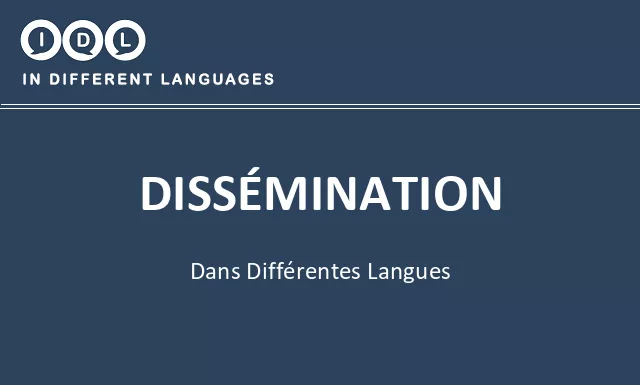 Dissémination dans différentes langues - Image