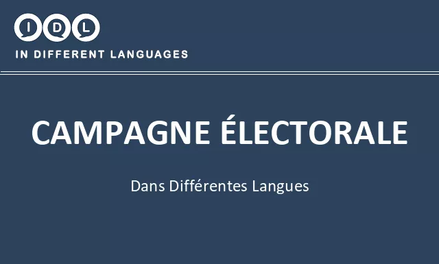 Campagne électorale dans différentes langues - Image