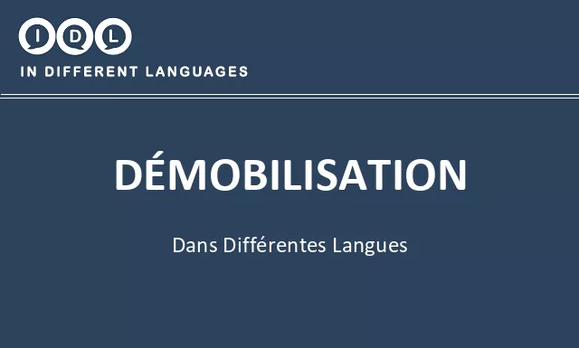 Démobilisation dans différentes langues - Image