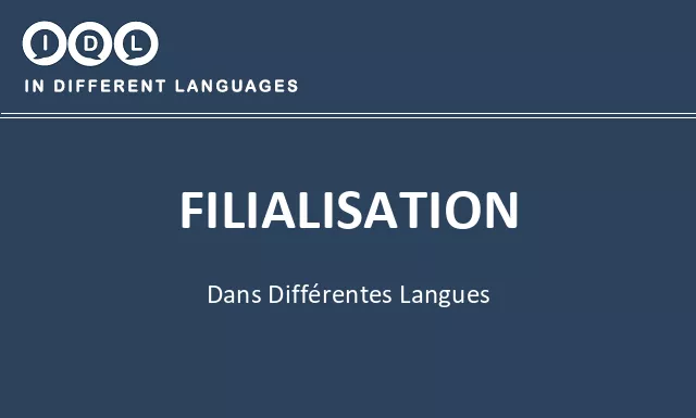 Filialisation dans différentes langues - Image