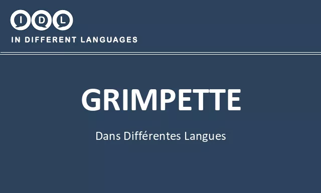 Grimpette dans différentes langues - Image