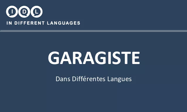 Garagiste dans différentes langues - Image
