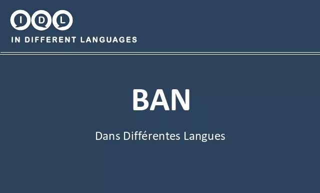 Ban dans différentes langues - Image