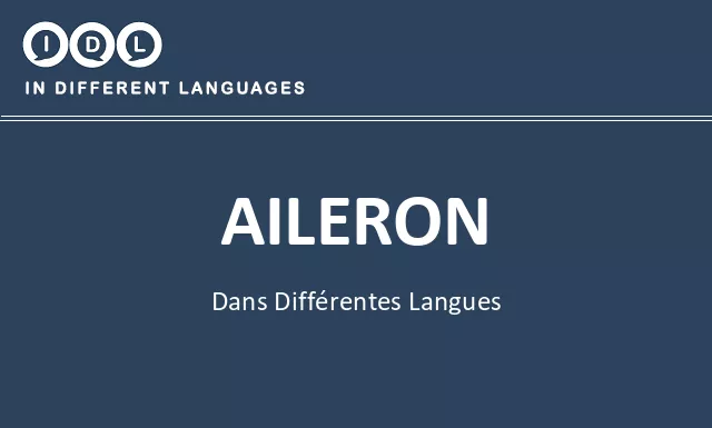 Aileron dans différentes langues - Image