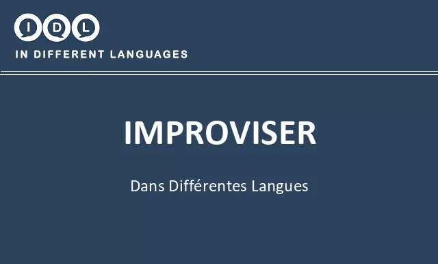 Improviser dans différentes langues - Image