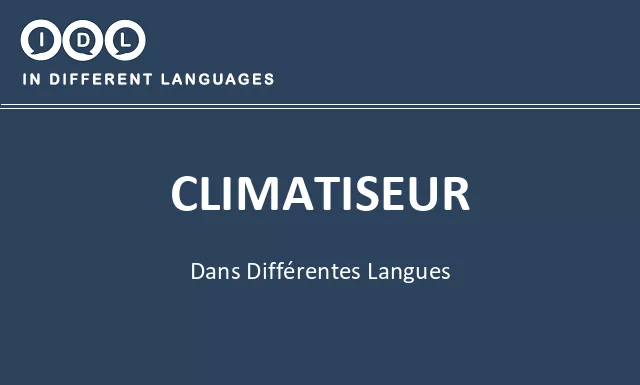 Climatiseur dans différentes langues - Image