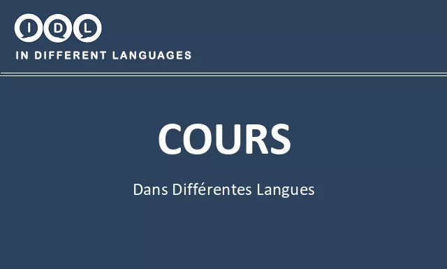 Cours dans différentes langues - Image