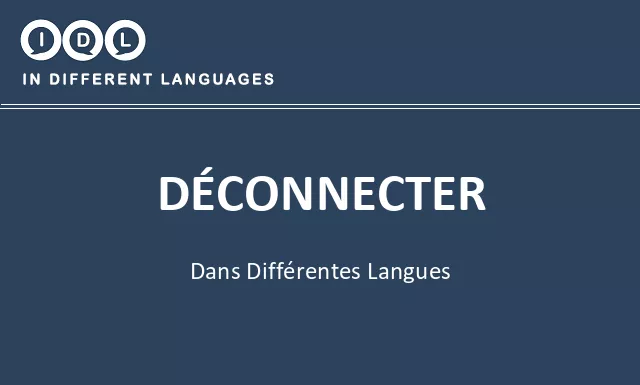 Déconnecter dans différentes langues - Image