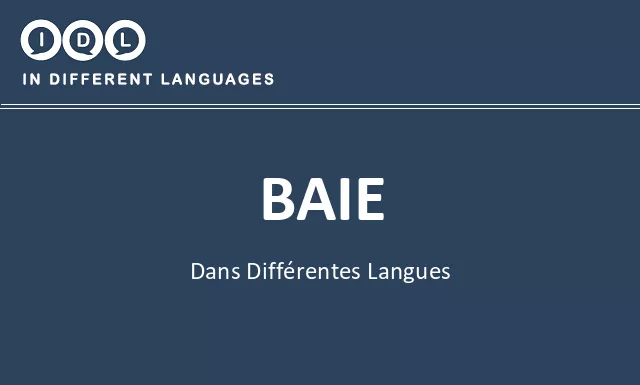 Baie dans différentes langues - Image