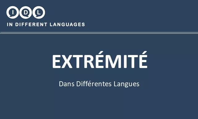 Extrémité dans différentes langues - Image