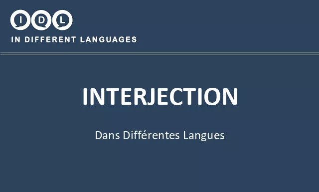 Interjection dans différentes langues - Image