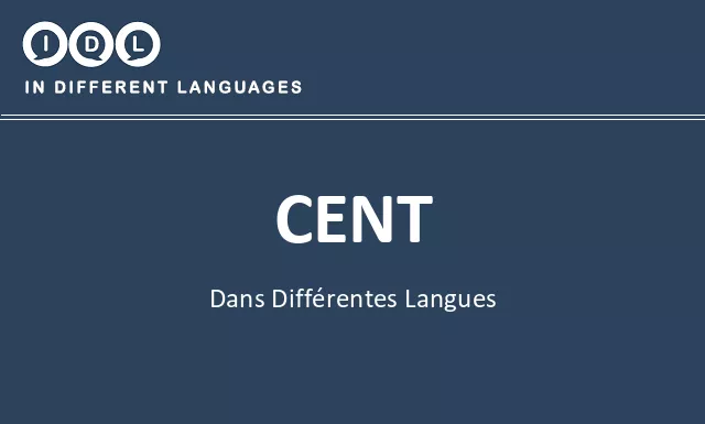 Cent dans différentes langues - Image