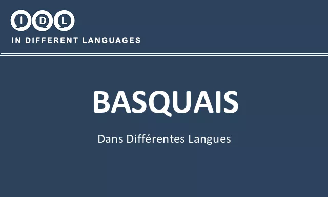 Basquais dans différentes langues - Image