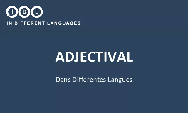 Adjectival dans différentes langues - Image