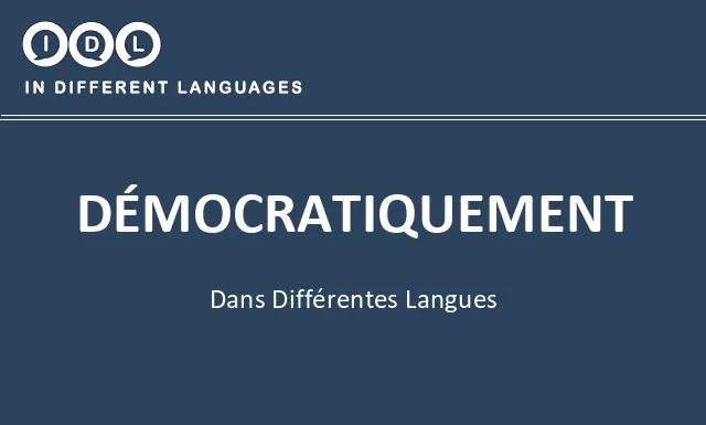 Démocratiquement dans différentes langues - Image