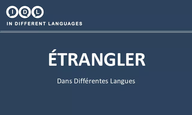 Étrangler dans différentes langues - Image