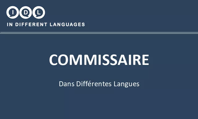 Commissaire dans différentes langues - Image