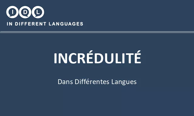 Incrédulité dans différentes langues - Image