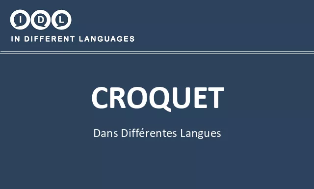 Croquet dans différentes langues - Image