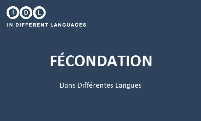 Fécondation dans différentes langues - Image
