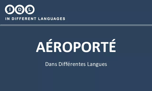 Aéroporté dans différentes langues - Image