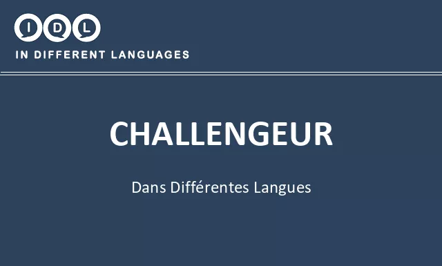 Challengeur dans différentes langues - Image