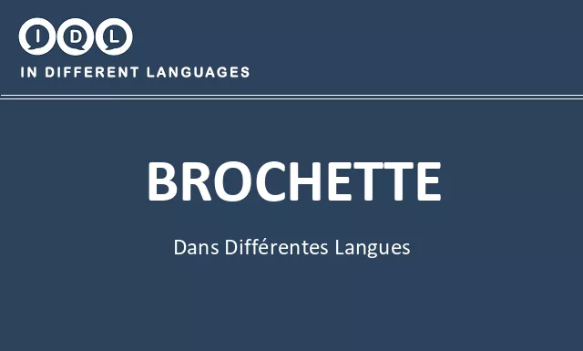 Brochette dans différentes langues - Image