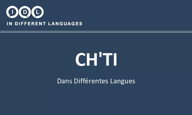 Ch'ti dans différentes langues - Image