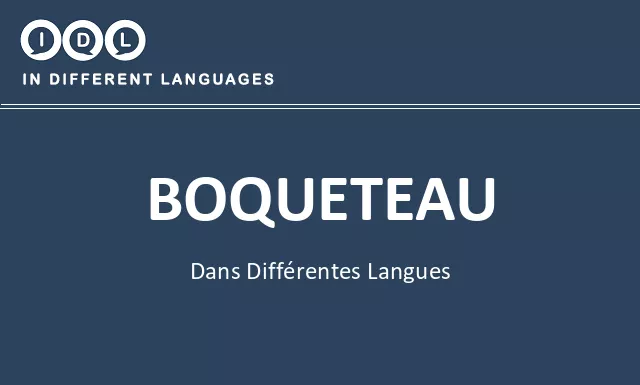 Boqueteau dans différentes langues - Image