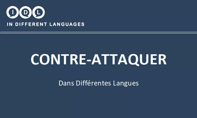 Contre-attaquer dans différentes langues - Image