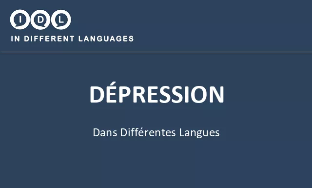 Dépression dans différentes langues - Image