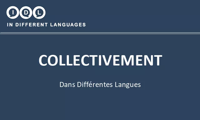 Collectivement dans différentes langues - Image