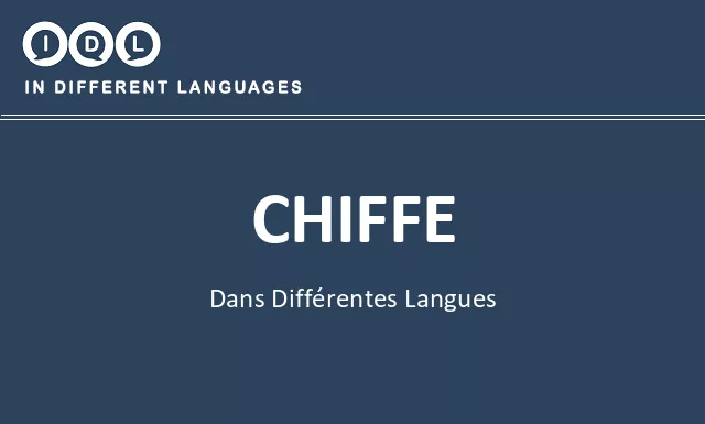 Chiffe dans différentes langues - Image