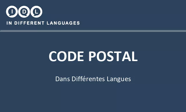 Code postal dans différentes langues - Image